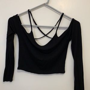 🏴BLACK BOOHOO CROPTOP🏴